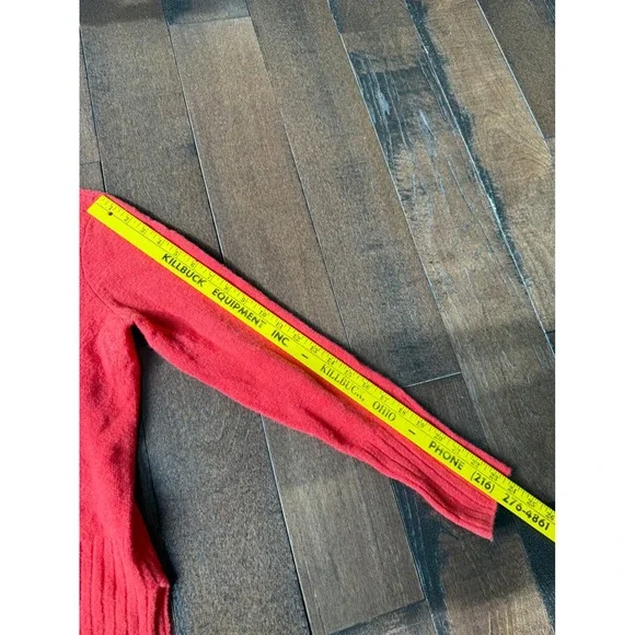 Madewell Red Merino Wool Alpaca Blend Mock Neck Turtleneck Sweater Medium - Picture 7 of 9